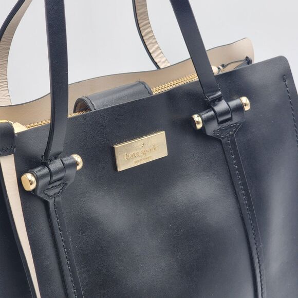 Kate Spade Elodie Arbour Hill Black Leather Tote Bag - Picture 9 of 14